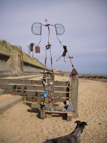 Beach sculpture at Cart Gap