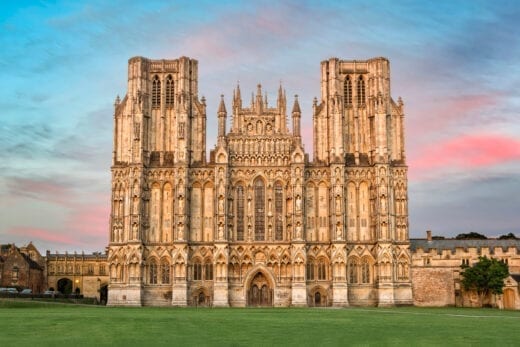 Wells Cathedral in Somerset welcomes dogs on a lead