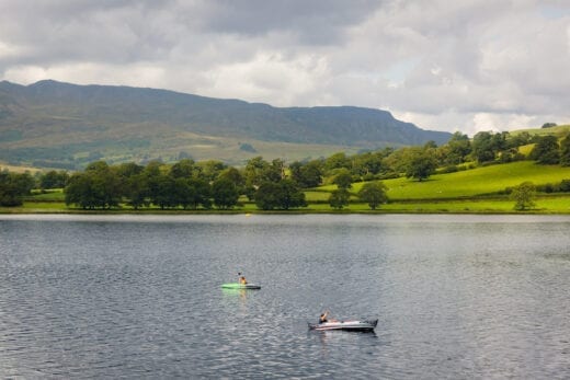 Bala lake or Llyn Tegid in Welsh the largest natural body of water in Wales and popular place for watersports and tourism