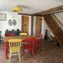 Dining area at a dog friendly cottage in Norfolk