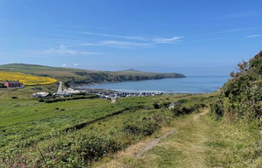 Porthgain to Abereiddy walk along the Welsh Coast path to see The Blue Lagoon