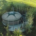 The Secret Yurts in mid Wales, welcome dogs and their owners to experience their yurts with a hot tub